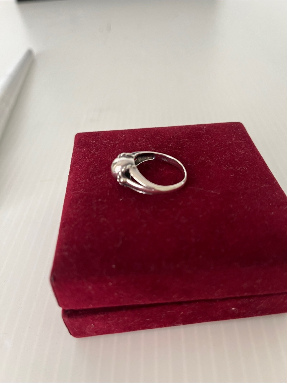 925 Vintage Sterling Silver Ring Size 7.5 - Picture 4 of 11
